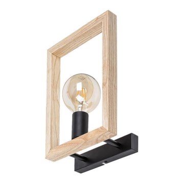 Rabalux - Επιτοίχιο φωτιστικό 1xE27/40W/230V μαύρο/οξιά