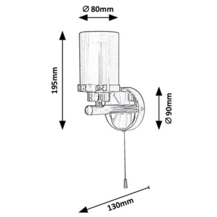 Rabalux - Επιτοίχιο φωτιστικό μπάνιου 1xG9/28W/230V IP44