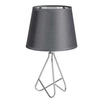 Rabalux - Επιτραπέζιο φωτιστικό 1xE14/40W/230V γκρι/γυαλιστερό χρώμιο