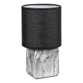 Rabalux - Επιτραπέζιο φωτιστικό 1xE14/40W/230V μαύρο/μαρμάρινο ντεκόρ