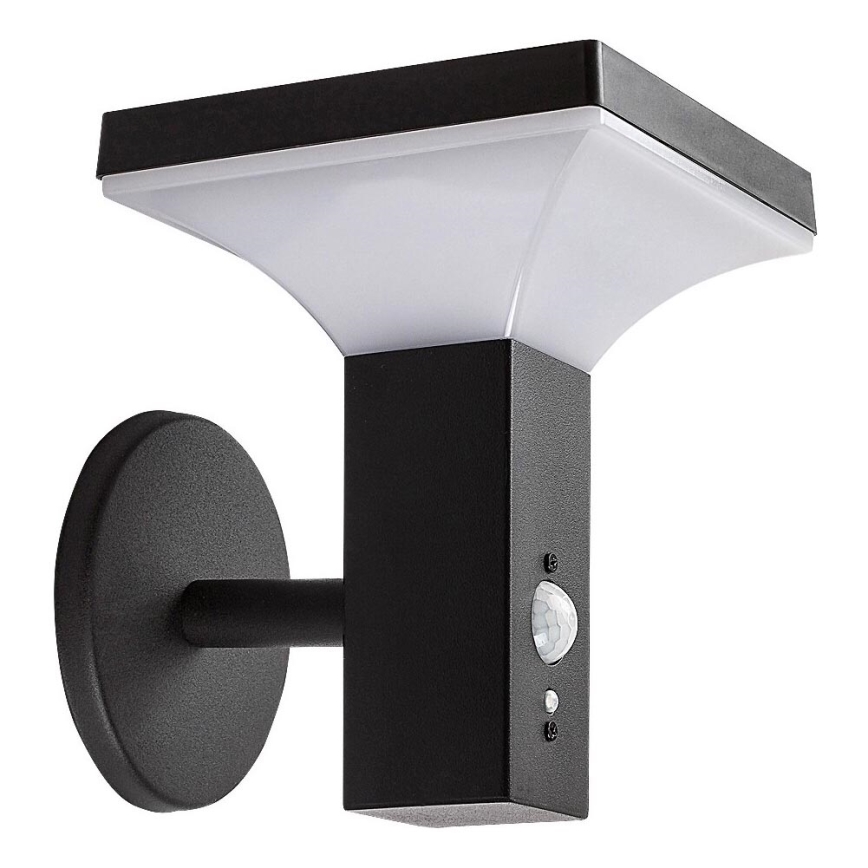 Rabalux - Ηλιακό φωτιστικό τοίχου LED με αισθητήρα LED/4W/230V IP44 μαύρο 2200 mAh