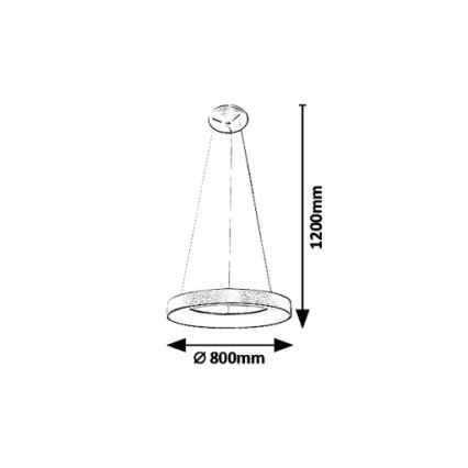 Rabalux -  Κρεμαστό φωτιστικό οροφής LED CARMELLA LED/80W/230V διάμετρος 80 cm