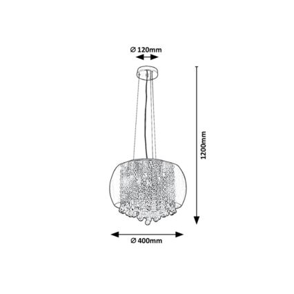 Rabalux - Κρυστάλλινο πολύφωτο κρεμαστό 6xG9/40W/230V