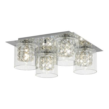 Rabalux - Κρυστάλλινο φωτιστικό οροφής 4xG9/40W/230V 37x37 cm