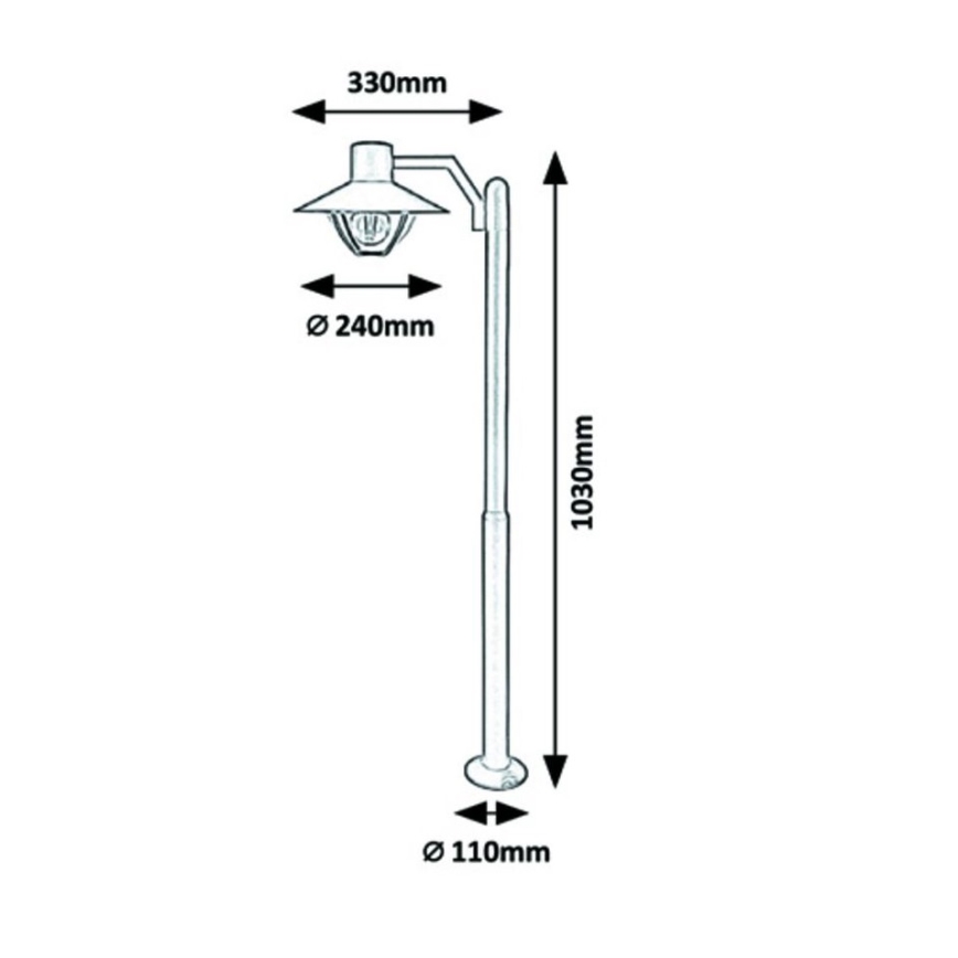 Rabalux - Λάμπα εξωτερικού χώρου 1xE27/10W/230V IP44