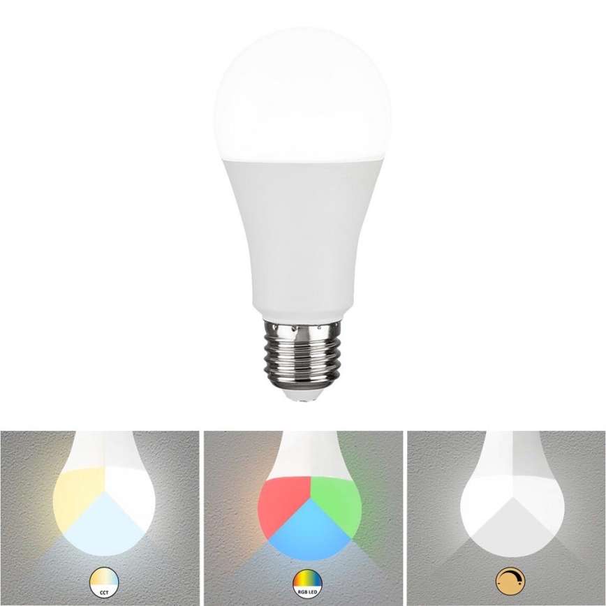 Rabalux - Λαμπτήρας LED RGB ρυθμιζόμενος A60 E27/10W/230V Wi-Fi 3000-6500K