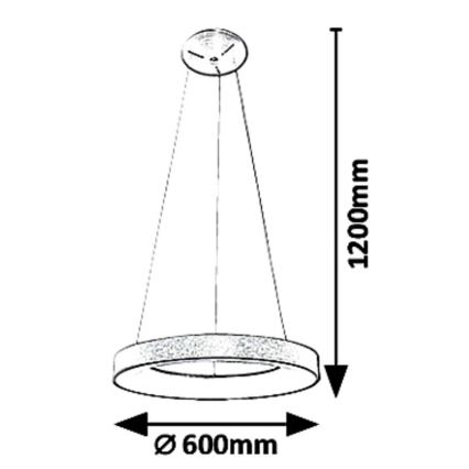 Rabalux - Πολύφωτο LED σε σχοινί CARMELLA LED/50W/230V