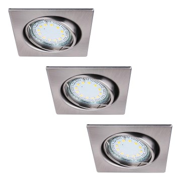 Rabalux - ΣΕΤ 3xLED Χωνευτό φωτιστικό 1xGU10/3W/230V IP40