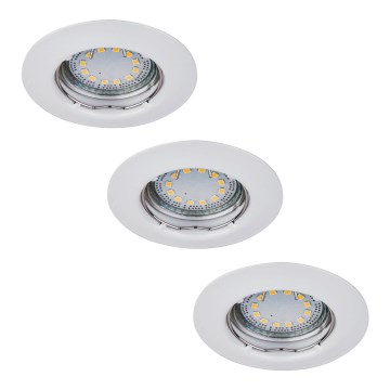 Rabalux - ΣΕΤ 3xLED Χωνευτό φωτιστικό 3xGU10/3W/230V IP40