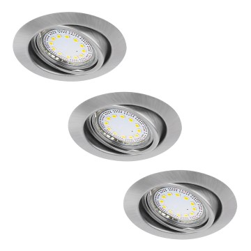 Rabalux - ΣΕΤ 3xLED Χωνευτό φωτιστικό 3xGU10/3W/230V IP40