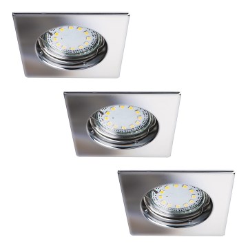 Rabalux - ΣΕΤ 3xLED Χωνευτό φωτιστικό μπάνιου 3xGU10/3W/230V IP44