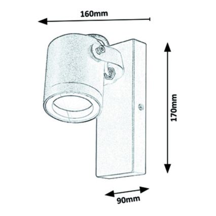 Rabalux - Φως σποτ τοίχου εξωτερικού χώρου 1xGU10/35W/230V IP44