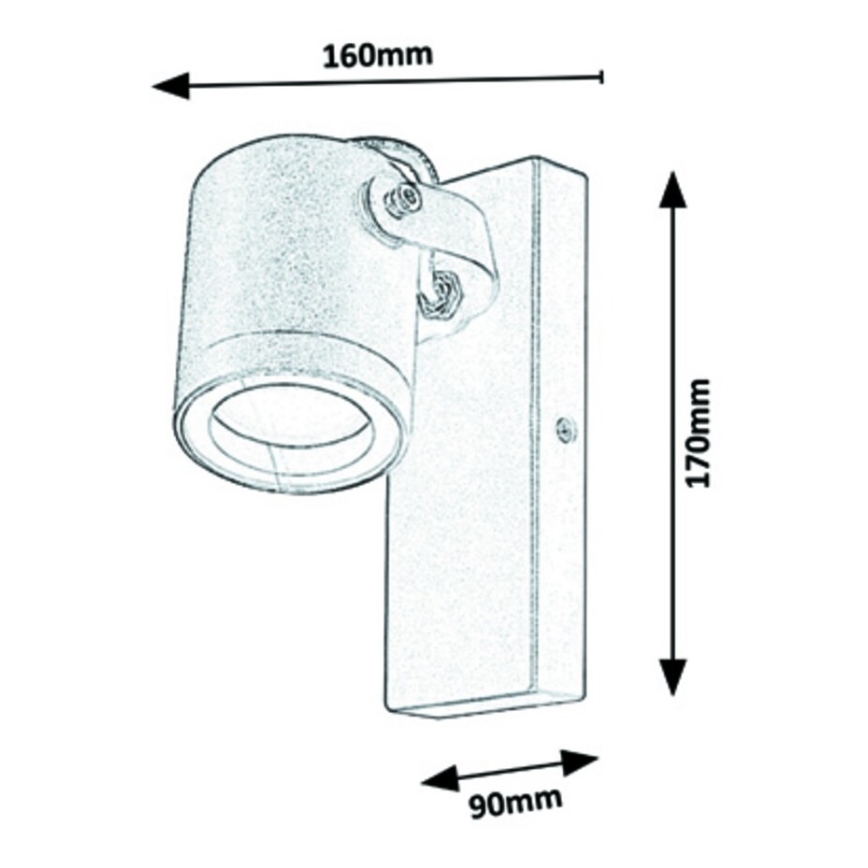 Rabalux - Φως σποτ τοίχου εξωτερικού χώρου 1xGU10/35W/230V IP44