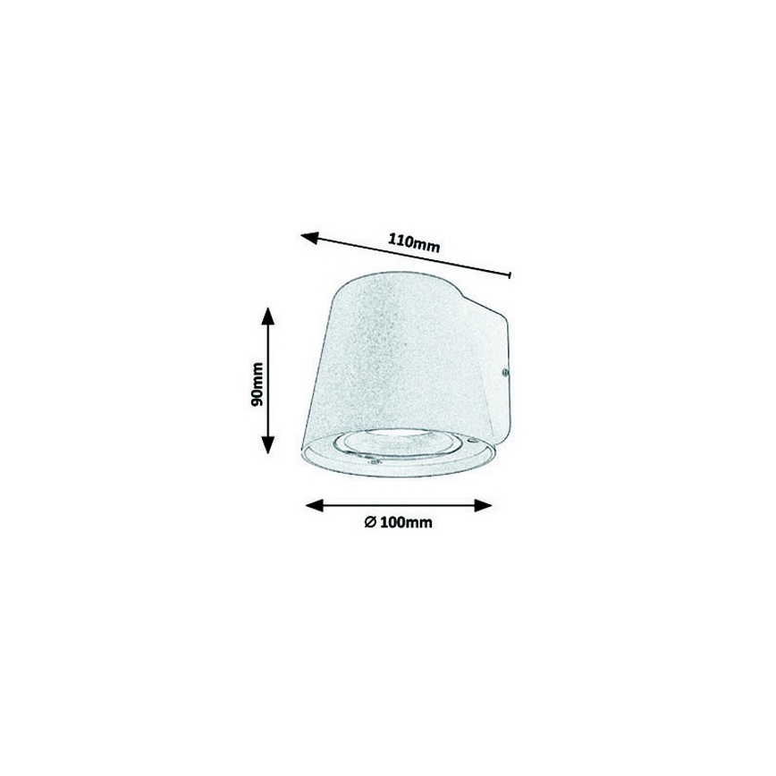 Rabalux - Φως τοίχου εξωτερικού χώρου 1xGU10/35W/230V IP54 μαύρο