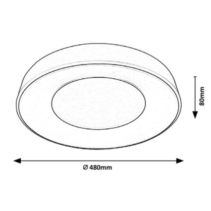 Rabalux - Φωτιστικό οροφής LED Dimmable LED/38W/230V  λευκό +  RC 3000-6500K