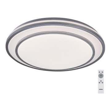 Rabalux - Φωτιστικό οροφής LED Dimmable LED/40W/230V 3000-6500K ασημί + τηλεχειριστήριο