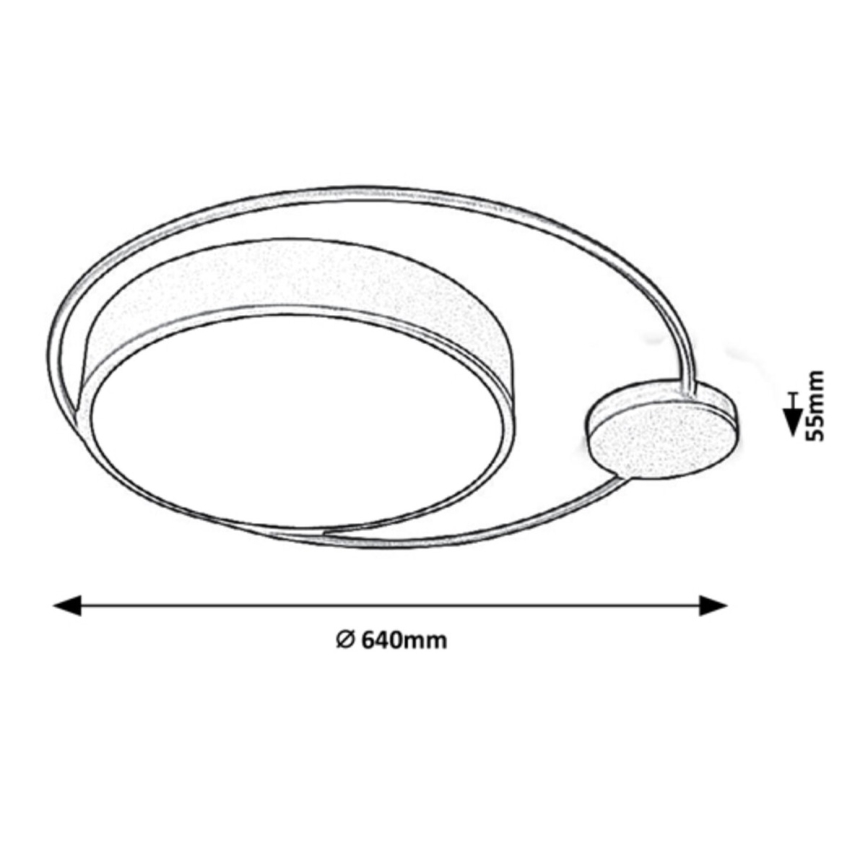 Rabalux - Φωτιστικό οροφής LED LED/48W/230V