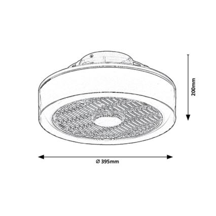 Rabalux - Φωτιστικό οροφής LED με ανεμιστήρα LED/30W/230V + RC 3000-6000K