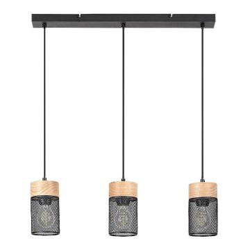Rabalux - Φωτιστικό οροφής με καλώδιο 3xE27/25W/230V οξιά