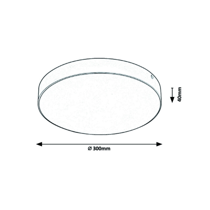 Rabalux - Φωτιστικό οροφής μπάνιου LED LED/24W/230V 2800K/4000K/6000K IP44 μαύρο