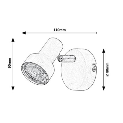 Rabalux - Φωτιστικό τοίχου 1xGU10/50W/230V