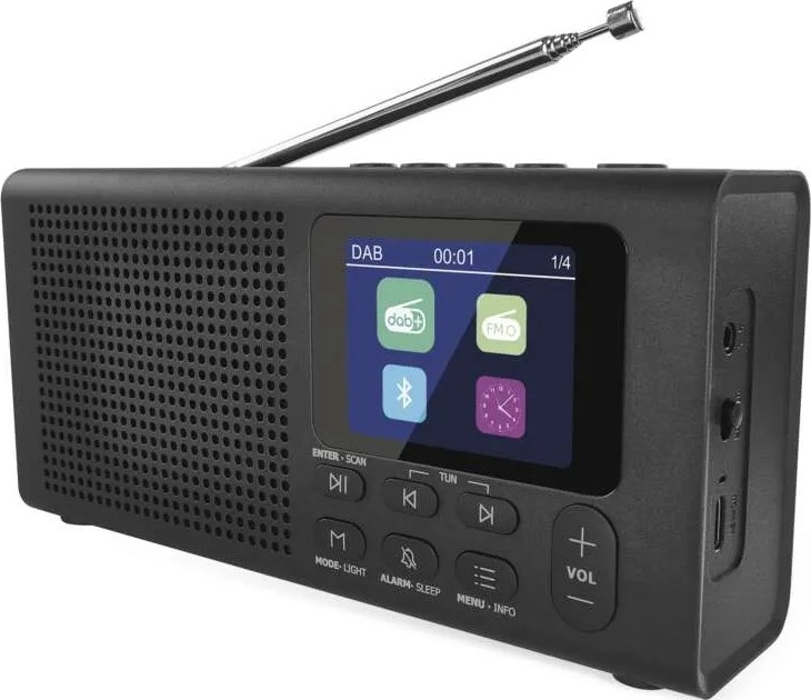 Radio DAB DAB+ FM 3W/5V/4xAA μαύρο
