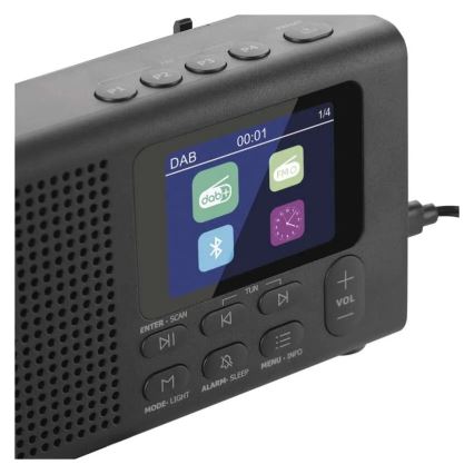 Radio DAB DAB+ FM 3W/5V/4xAA μαύρο