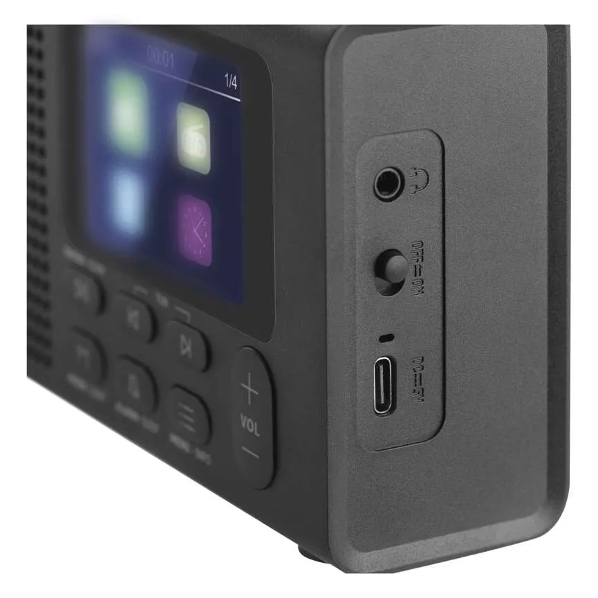Radio DAB DAB+ FM 3W/5V/4xAA μαύρο