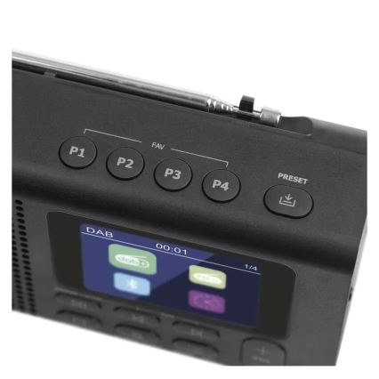 Radio DAB DAB+ FM 3W/5V/4xAA μαύρο