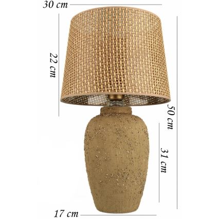 RAMZES επιτραπέζιο φωτιστικό 1xE27/40W/230V καφέ