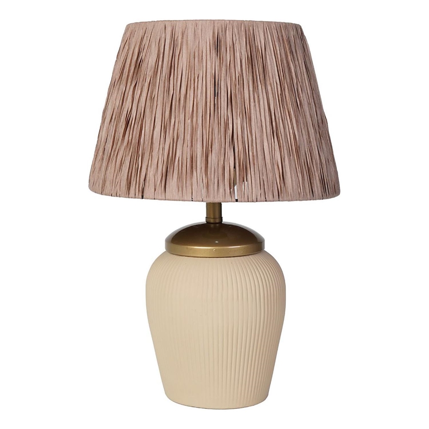 RAMZES επιτραπέζιο φωτιστικό 1xE27/40W/230V κρεμ/καφέ