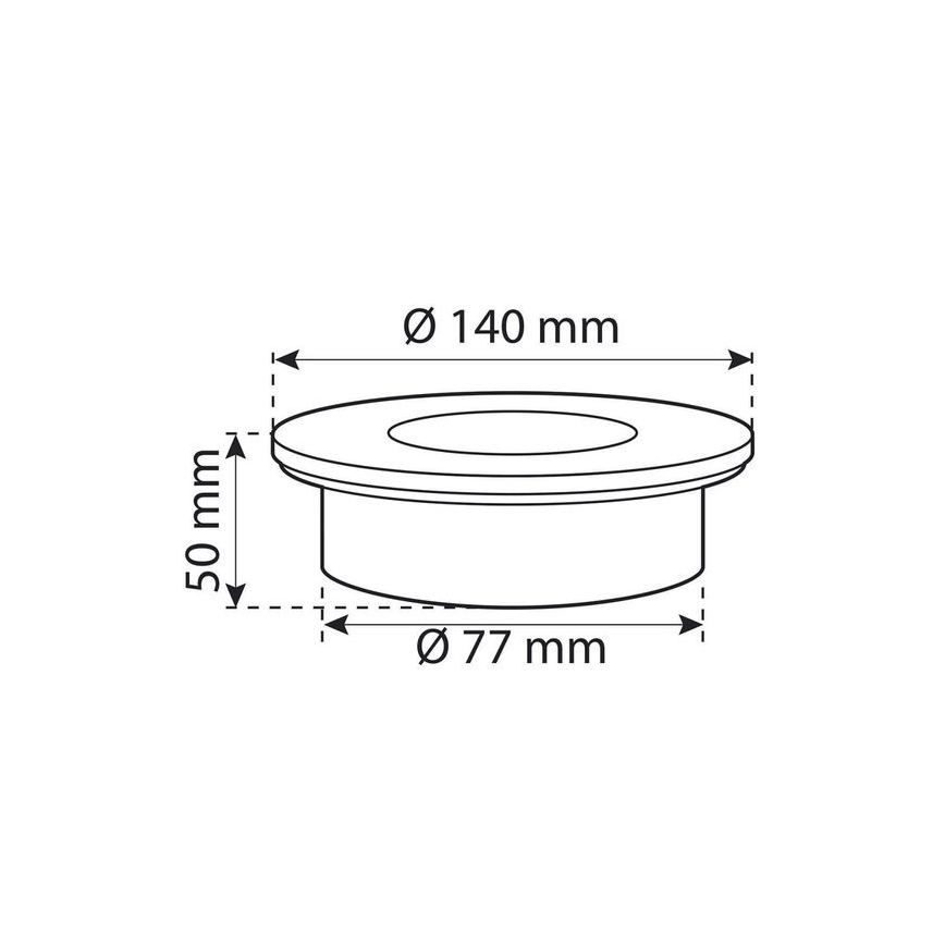 LED Ηλιακό χωνευτό φωτιστικό με αισθητήρα LED/0,12W/2xAAA IP67 ανοξείδωτο ατσάλι δαχτυλίδι
