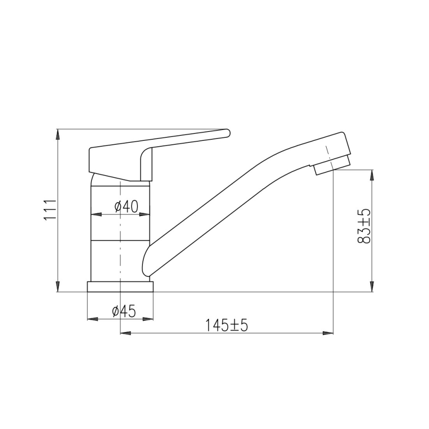 RAV Slezák CO115.0 - Μίκτης νιπτήρα COLORADO 11,1 cm γυαλιστερό χρώμιο