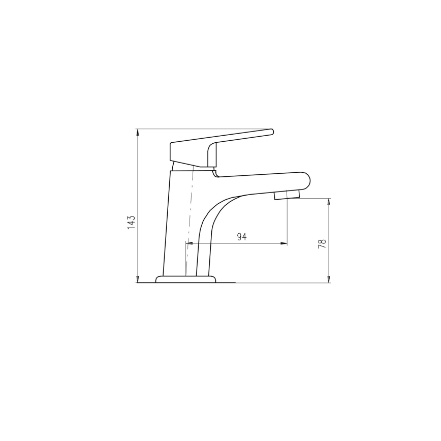 RAV Slezák CO126.0 - Μπαταρία νιπτήρα COLORADO 14,3 cm σε γυαλιστερό χρώμιο