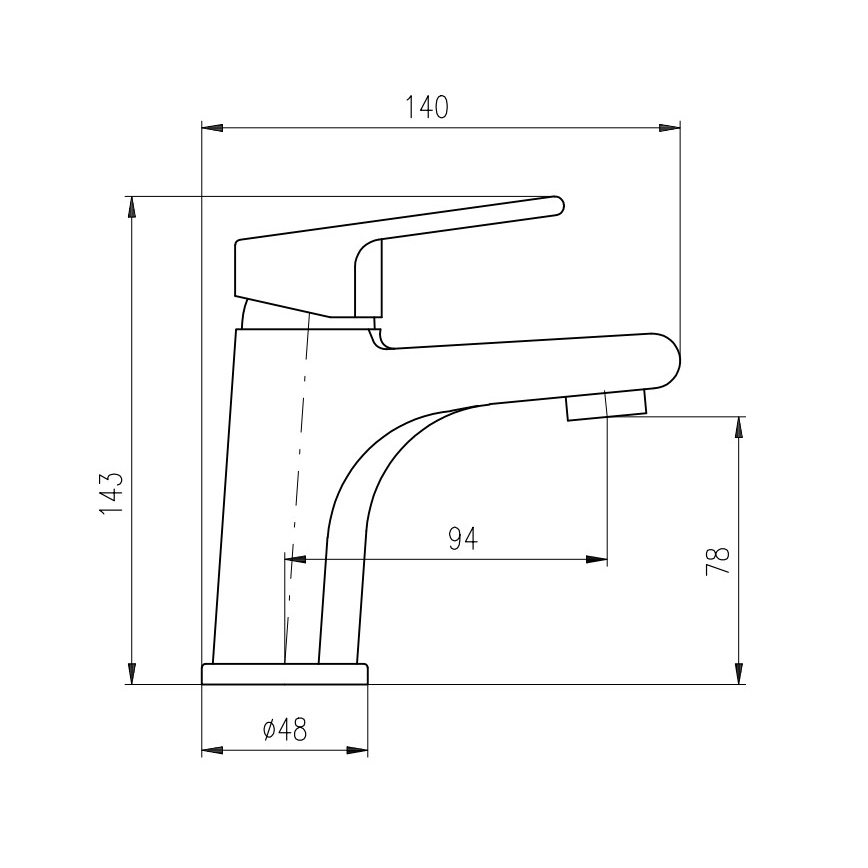 RAV Slezák CO126.0Z - Μπαταρία νιπτήρα COLORADO 14,3 εκ. σε γυαλιστερό χρυσό