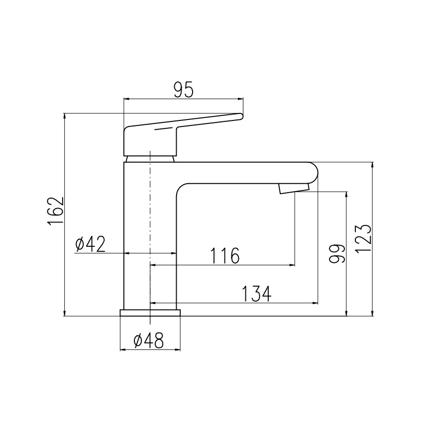 RAV Slezák CO128.0CMATZ - Μπαταρία νιπτήρα COLORADO 16,2 cm μαύρο/χρυσό
