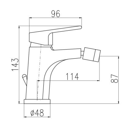 RAV Slezák CO145.0KZ - Μπαταρία μπιντέ + βαλβίδα αποχέτευσης COLORADO 14,3 cm σε γυαλιστερό χρυσό