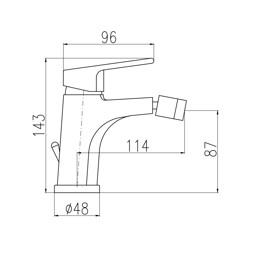 RAV Slezák CO145.0KZ - Μπαταρία μπιντέ + βαλβίδα αποχέτευσης COLORADO 14,3 cm σε γυαλιστερό χρυσό