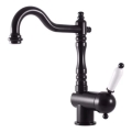 RAV Slezák L508.0/8CMAT - Μπαταρία νεροχύτη/νιπτήρα LABE RETRO 25,6 cm μαύρο ματ