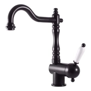 RAV Slezák L508.0/8CMAT - Μπαταρία νεροχύτη/νιπτήρα LABE RETRO 25,6 cm μαύρο ματ