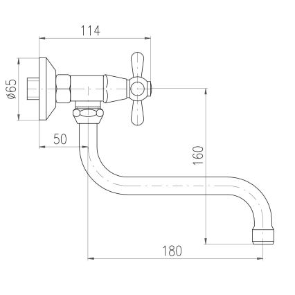 RAV Slezák MK101.5/21CMAT - Μπαταρία νεροχύτη/νιπτήρα MORAVA RETRO ματ μαύρη