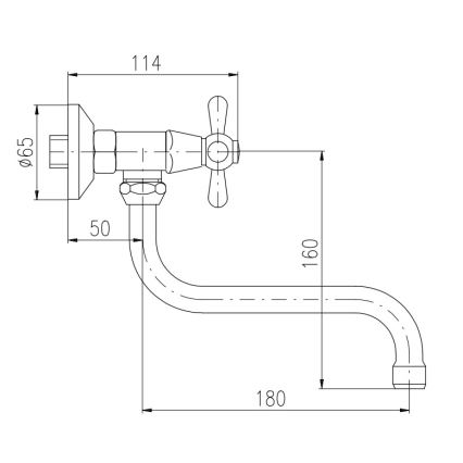 RAV Slezák MK101.5/21SM - Μπαταρία νιπτήρα/νεροχύτη MORAVA RETRO, φινίρισμα παλαιωμένου μπρούτζου