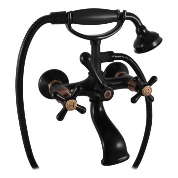 RAV Slezák MK159.5/2CMATSM - Σετ μπανιέρας με μίκτη MORAVA RETRO μαύρο/ορείχαλκο