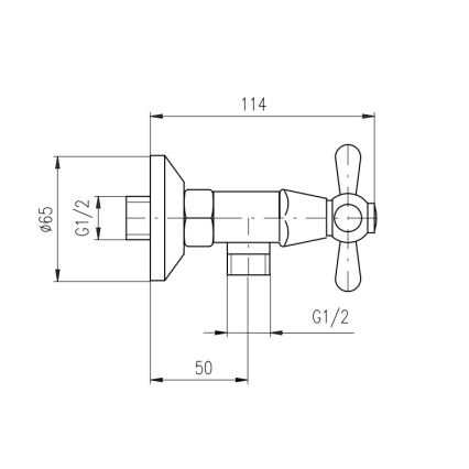 RAV Slezák MK180.5/2SM - Σετ ντους με μπαταρία MORAVA RETRO σε φινίρισμα παλαιού ορείχαλκου