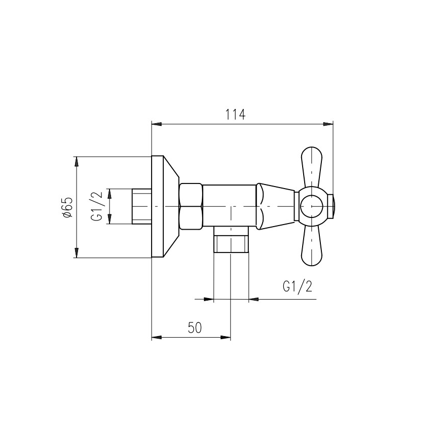 RAV Slezák MK180.5/2SM - Σετ ντους με μπαταρία MORAVA RETRO σε φινίρισμα παλαιού ορείχαλκου