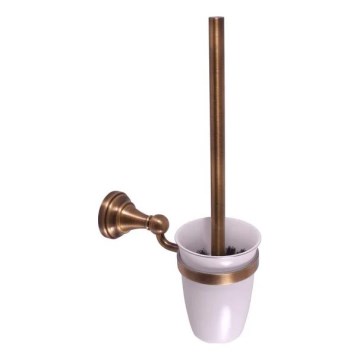 RAV Slezák MKA0500SM - Επιτοίχια βούρτσα WC MORAVA RETRO σε απόχρωση αντικέ ορείχαλκου
