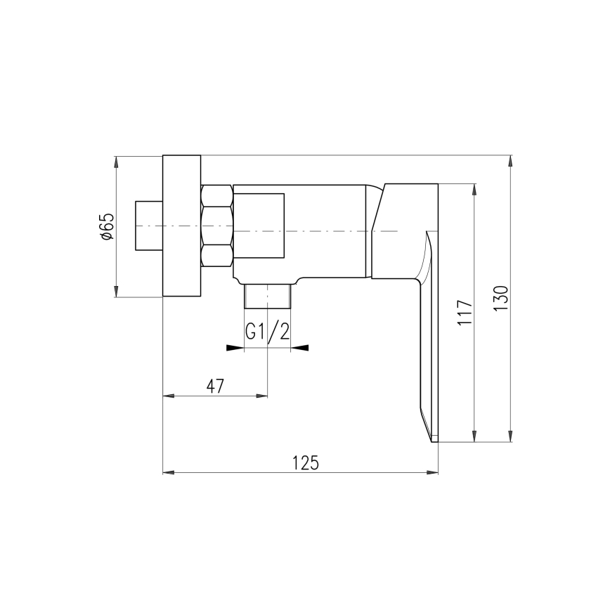 RAV Slezák NL181.5MGL - Μίκτης ντους NIL σε γυαλιστερό γκρι