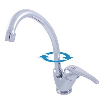 RAV Slezák SA006.0/1 - Μπαταρία νεροχύτη SAZAVA 26,1 cm, γυαλιστερό χρώμιο