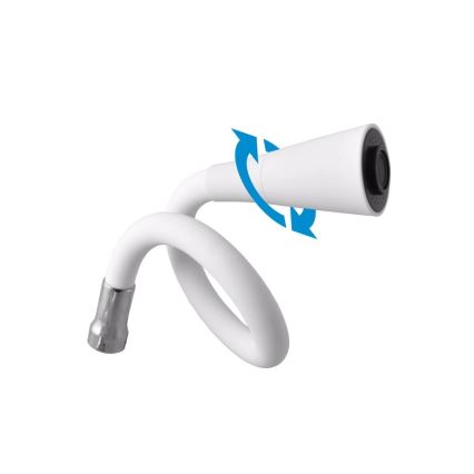 RAV Slezák SA006.0/13CB - Μπαταρία νεροχύτη με εύκαμπτο ρουξούνι SAZAVA 35,6 cm λευκό/γυαλιστερό χρώμιο