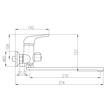 RAV Slezák SA053.5 - Μπαταρία μπανιέρας SAZAVA σε γυαλιστερό χρώμιο